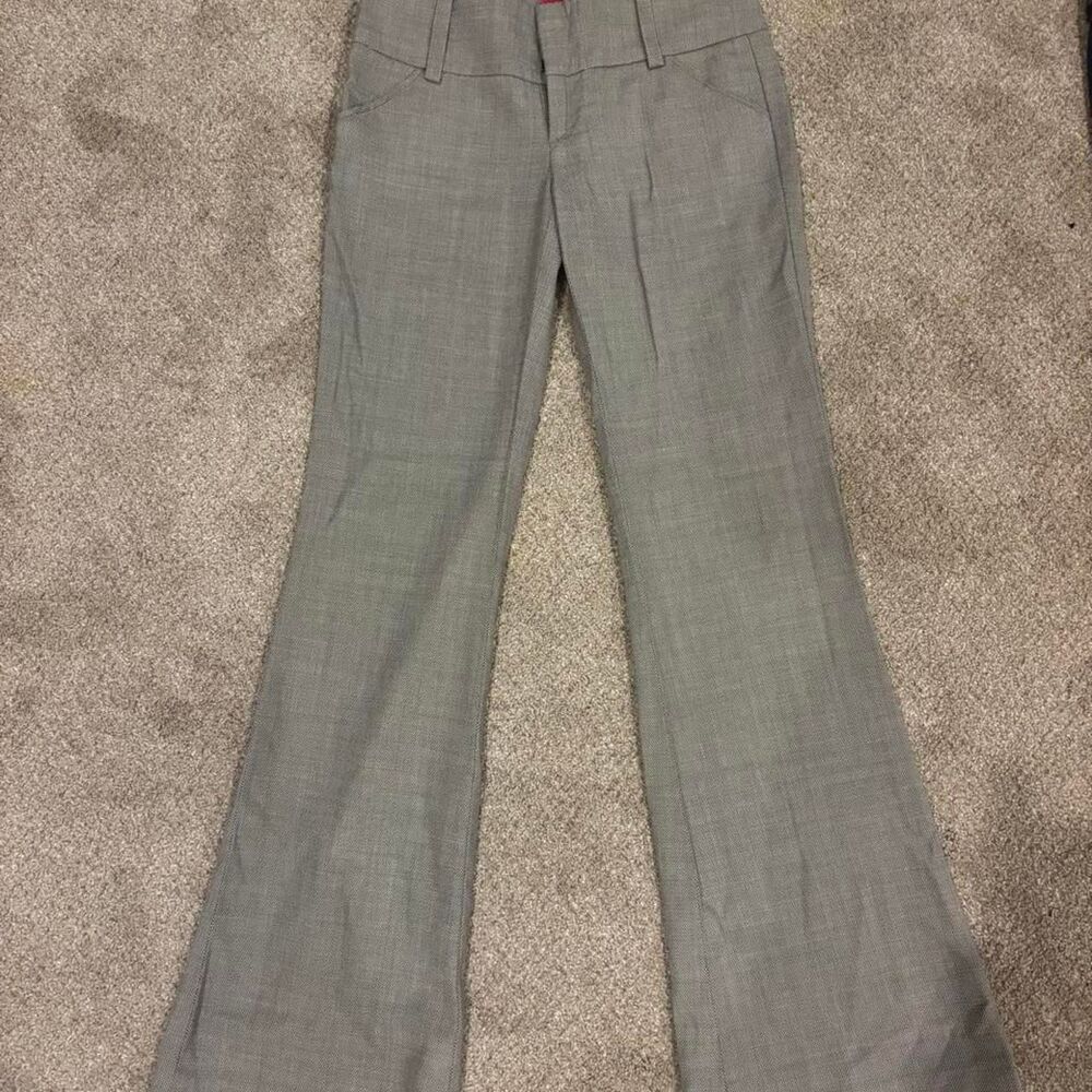 Alice + Olivia Gray Tailored Flare Trousers Sz 0
